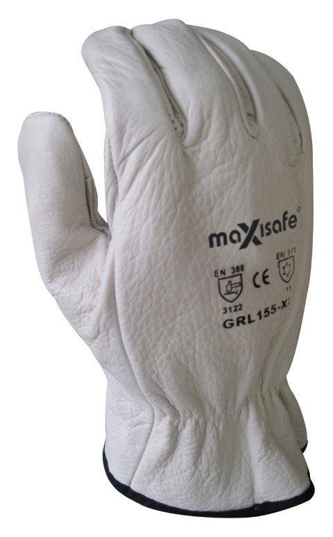 MAXISAFE GLOVES POLAR BEAR RIGGER FLEECE LINED MED 